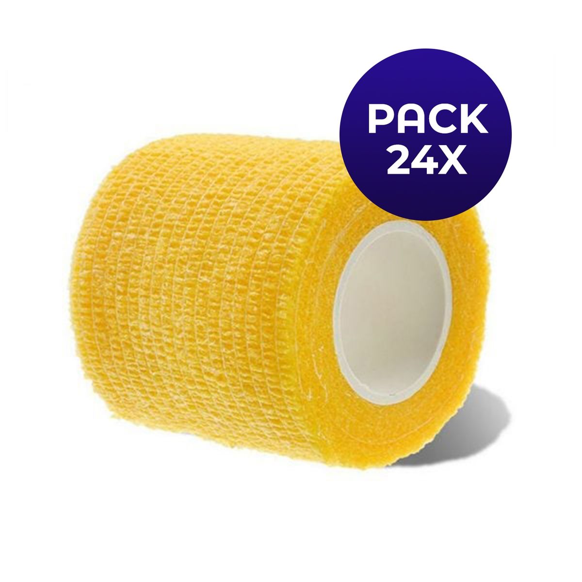 GENERICO - Venda Autoadherente tipo Coban 5 cm Amarillo Pack 24x