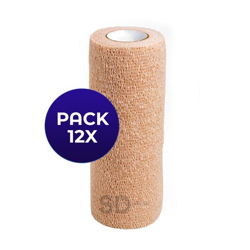 GENERICO - Venda Autoadherente tipo Coban 10  cm Piel Pack 12x