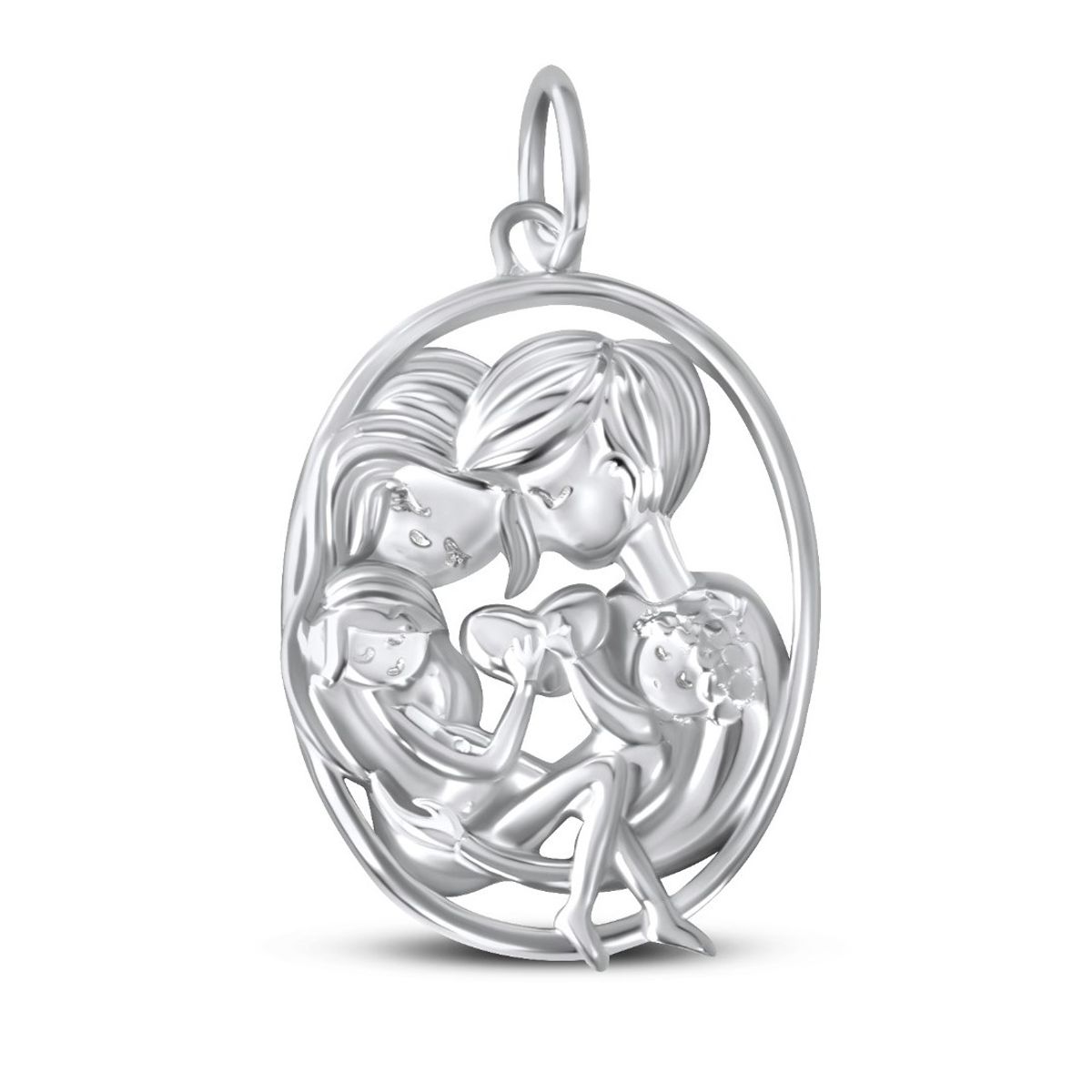 ARANY JOYAS - Colgante Plata Familia Dos Bebé