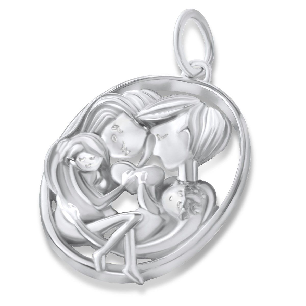 ARANY JOYAS - Colgante Plata Familia Dos Bebé