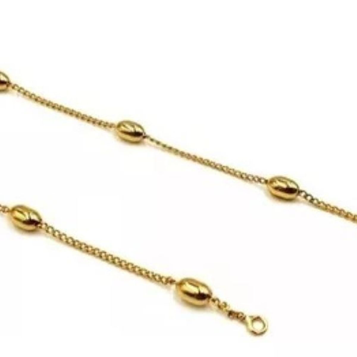 GENERICO - Collar cuentillas con baño de Oro 18K ajustable