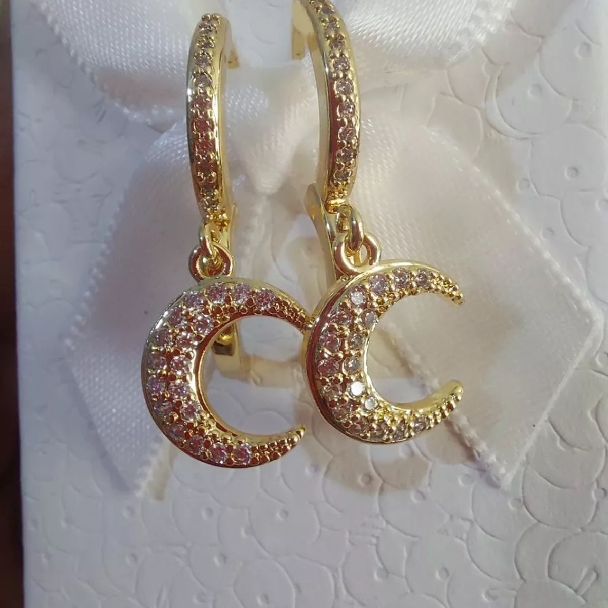 GENERICO - Cadena y Colgante  Lunas Con Baño De Oro 18k