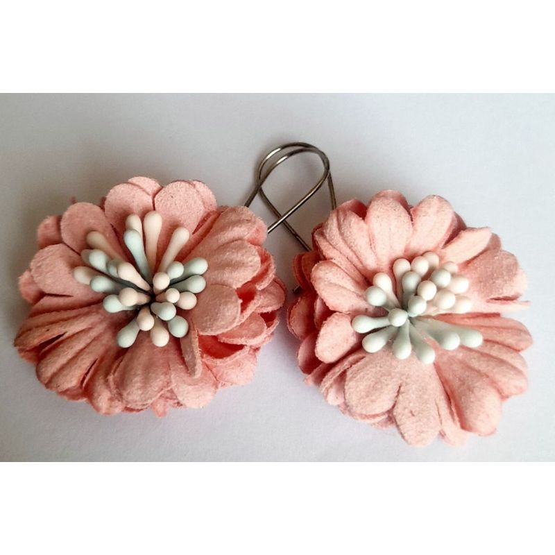 CATHALIFAUDJOYAS - Aros flor tela petalos CathalifaudJoyas…