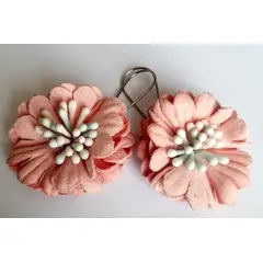 CATHALIFAUDJOYAS - Aros flor tela petalos CathalifaudJoyas…