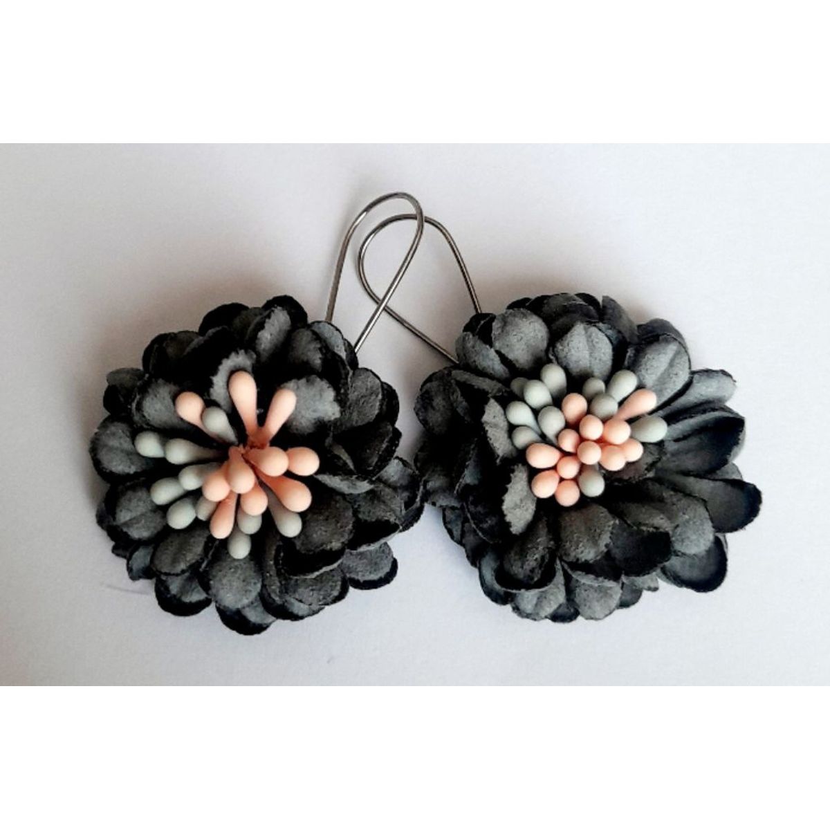 CATHALIFAUDJOYAS - Aros flor tela petalos CathalifaudJoyas