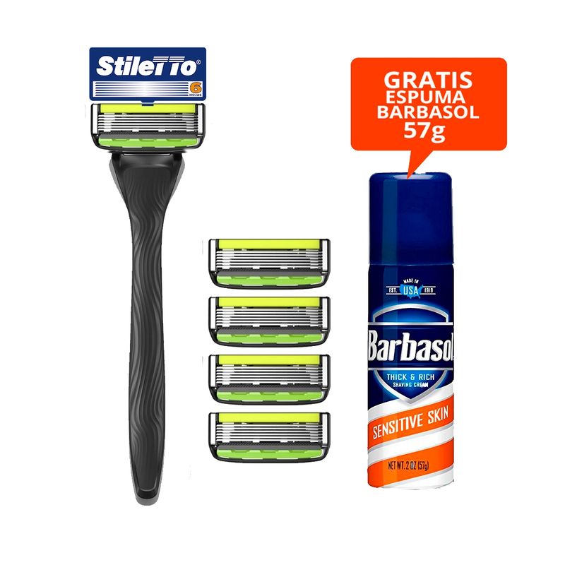 STILETTO - STILETTO KIT DE AFEITADO DE 6 HOJAS