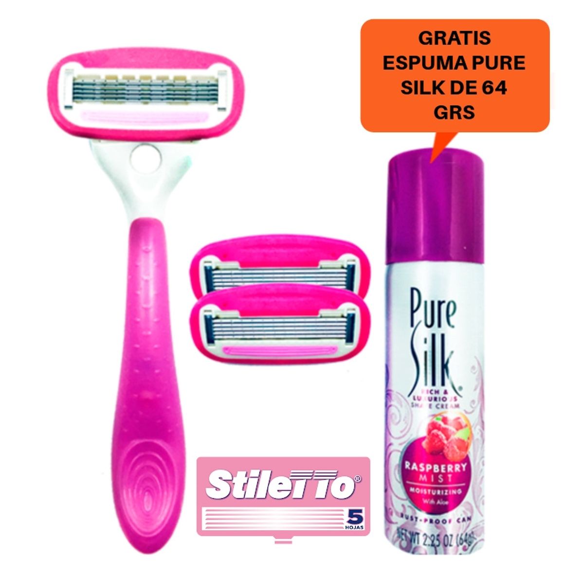 STILETTO - STILETTO® KIT RASURADO FEMENINO 5 HOJAS