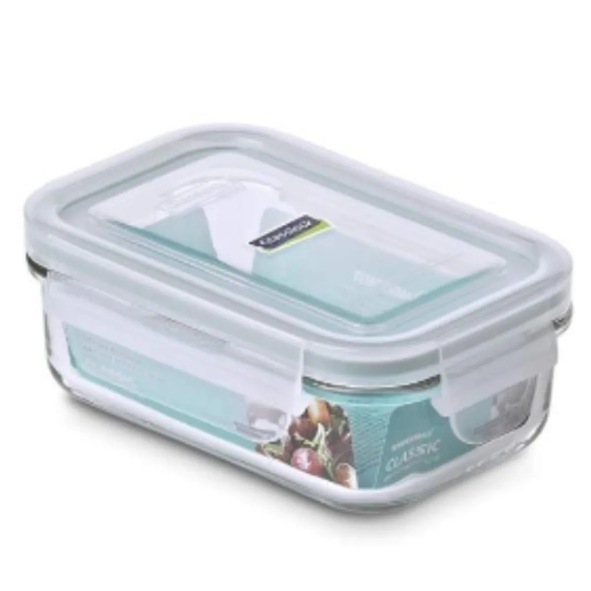 GLASSLOCK - CONTENEDOR DE VIDRIO HERMETICO RECTANGULAR DE 2000CC