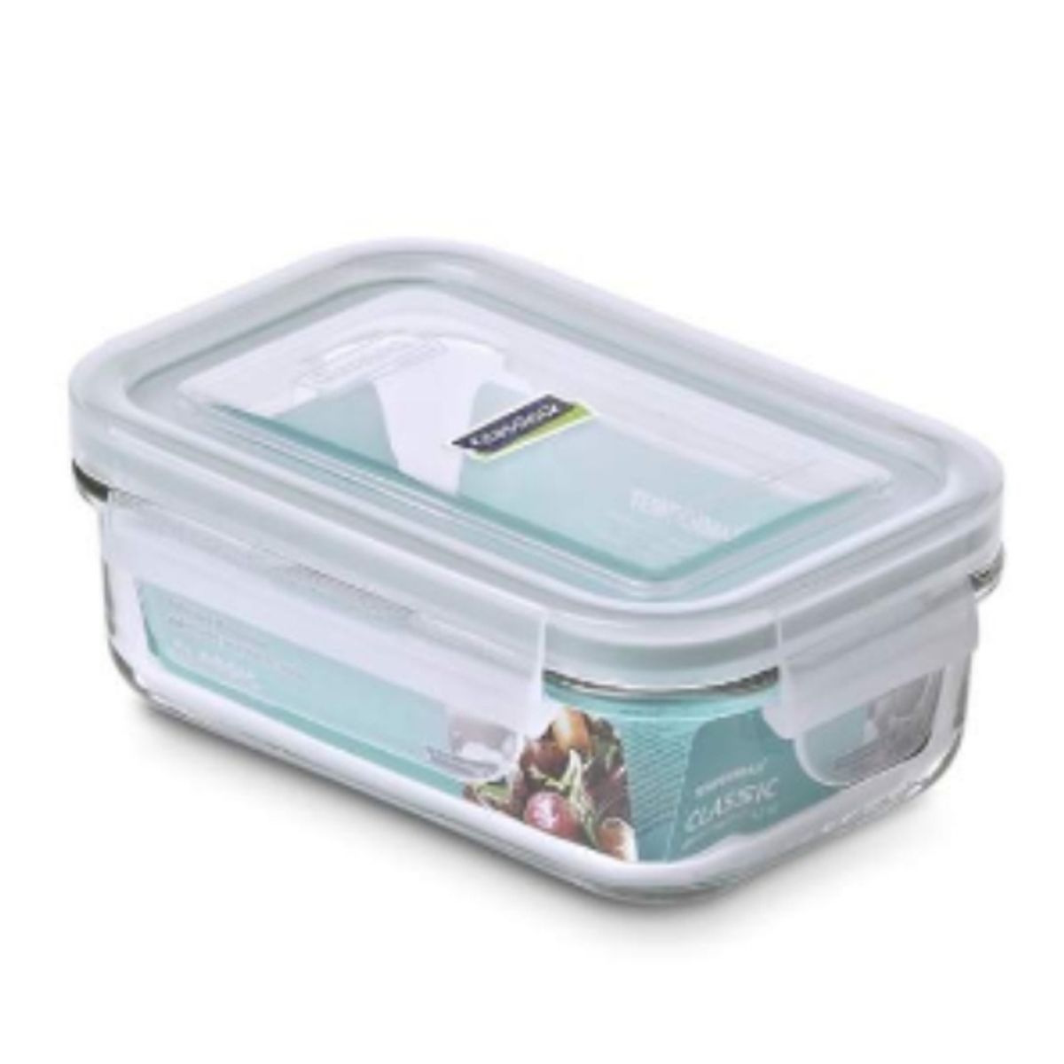 GLASSLOCK - CONTENEDOR DE VIDRIO HERMETICO RECTANGULAR DE 2000CC