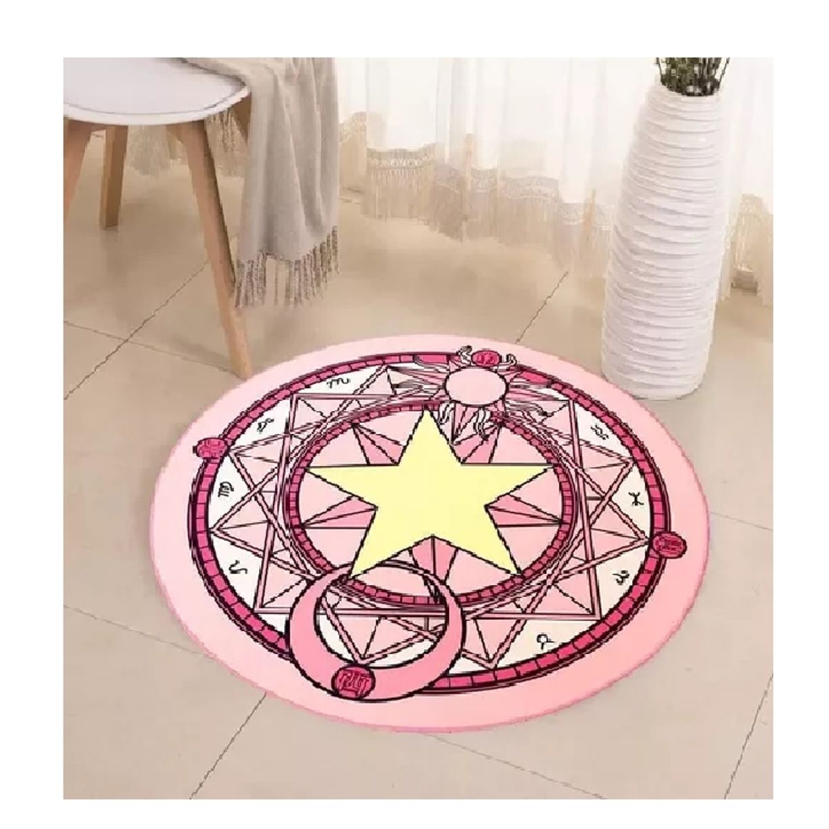 GENERICO - Alfombra Sakura Card Captor Color Rosado 80cm…