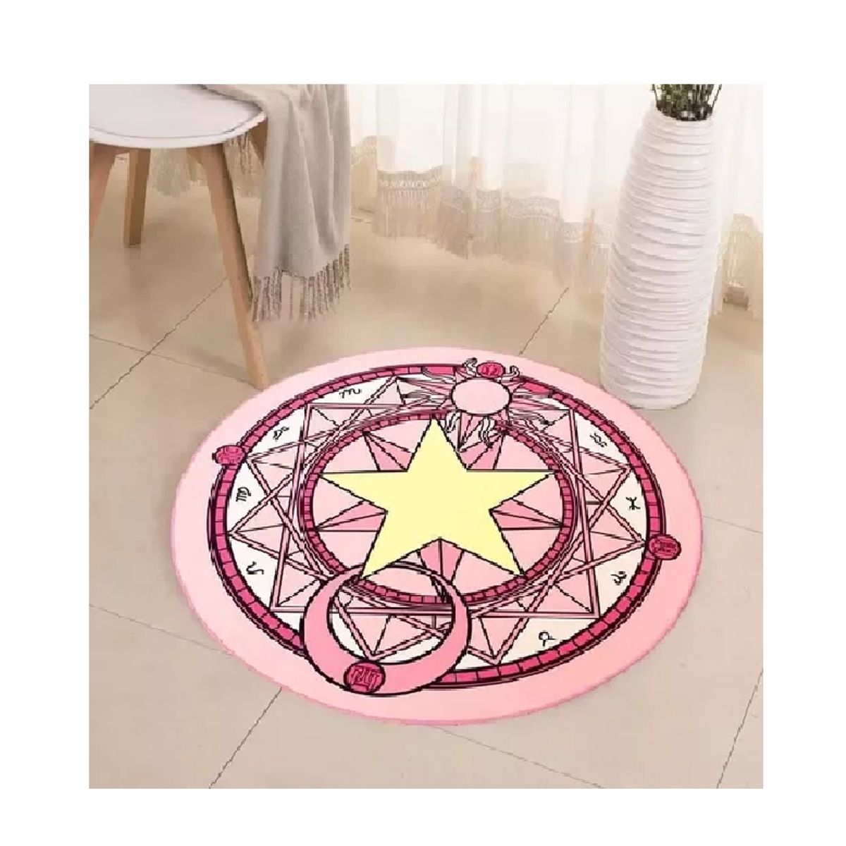 GENERICO - Alfombra Sakura Card Captor Color Rosado 80cm…