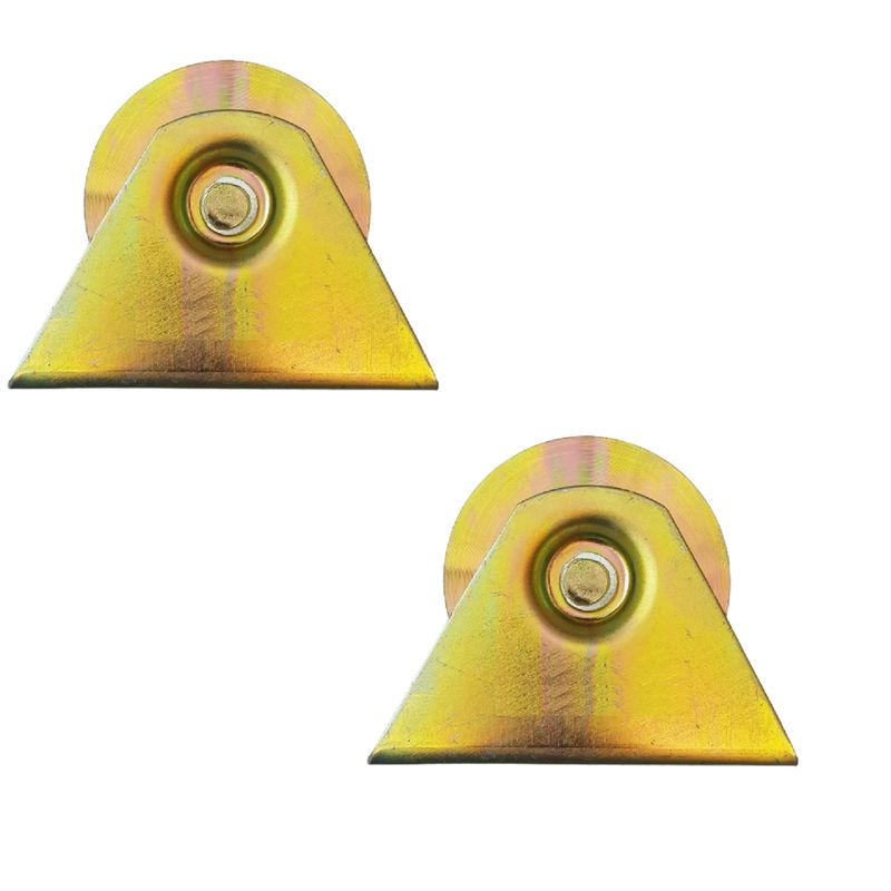 GENERICO - 2 Ruedas Para Portón Con Base , 7 Cm. de Diámetro