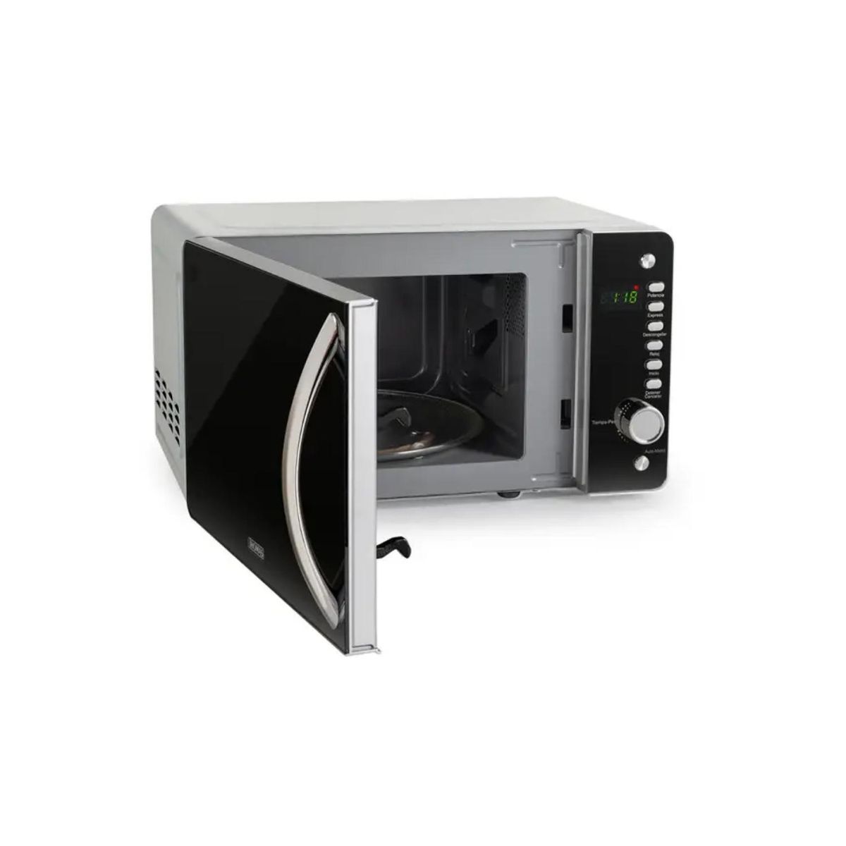 THOMAS - Microondas Electrico 16L 800W Negro Gris TH-20DM Thomas