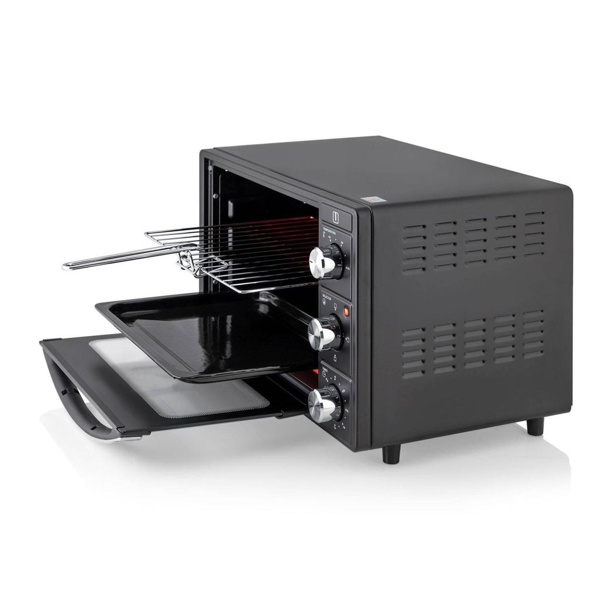 THOMAS - Horno Electrico 25L 1500W 250°C Negro Grill TH-25N01