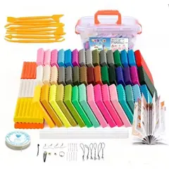 KUANGYE - Kit Arcilla Polimérica 50 Colores Más Accesorios