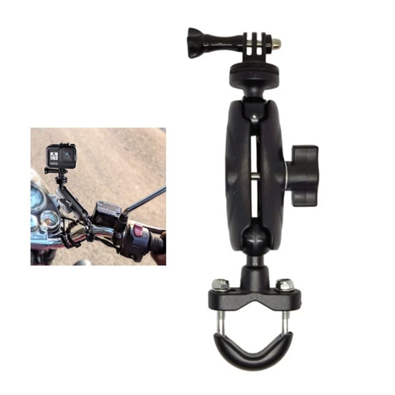 KUANGYE - Soporte Camara Acción Manillar Motocicleta Brazo Giratorio