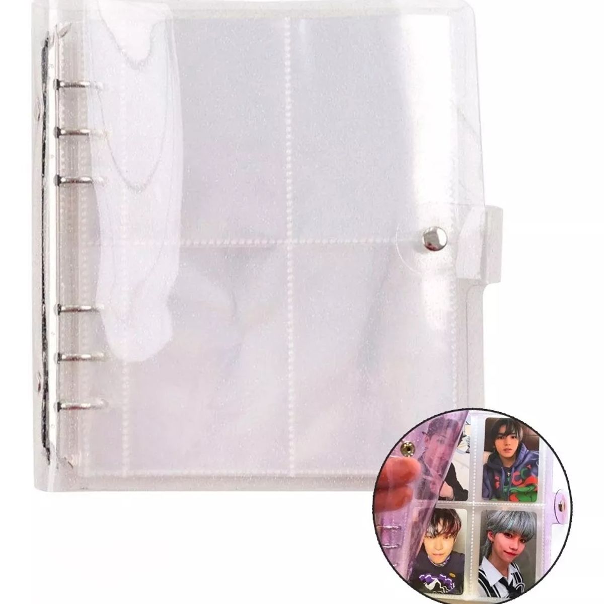 KUANGYE - Carpeta 3 Pulgada Transparente Binder Photocards Álbumes