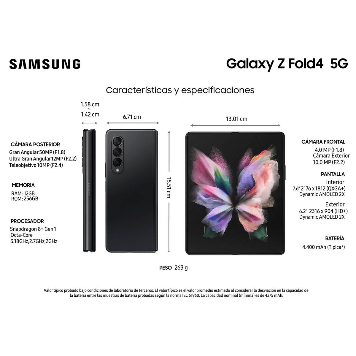 SAMSUNG - Samsung Galaxy Z Fold4 5G 256GB - Reacondicionado - Negro