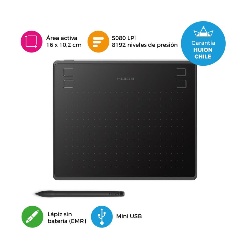 HUION - Tableta Gráfica Huion Inspiroy HS64