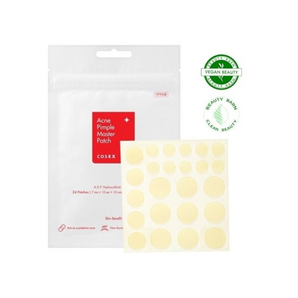 COSRX - Sobre con 24 parches hidrocoloides para espinillas COSRX