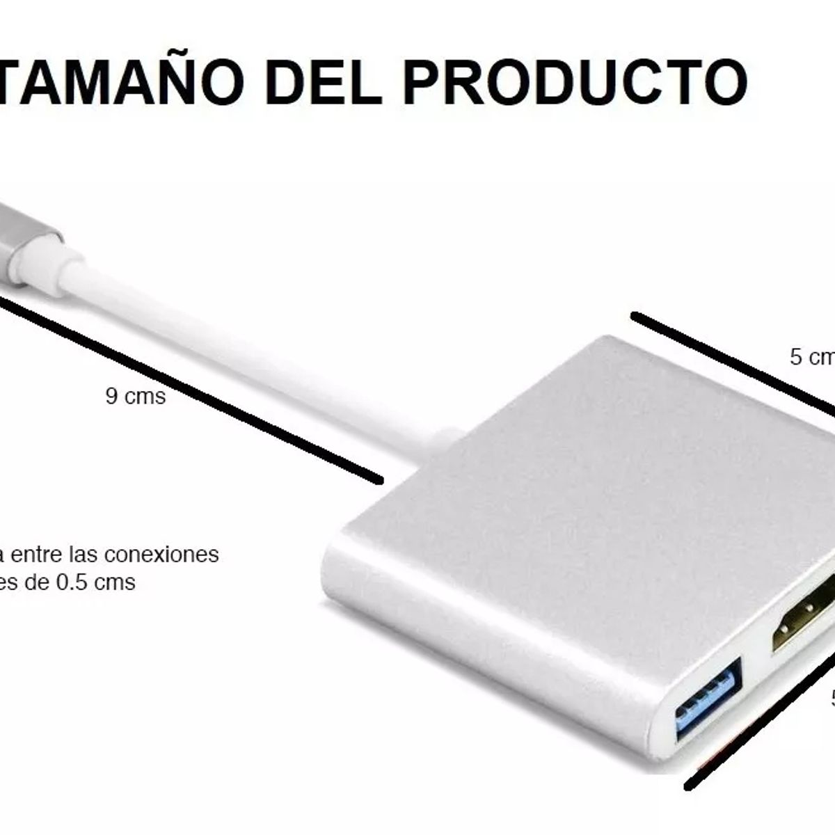 KUANGYE - Adaptador Hub Tipo C Usb C A Hdmi 4k Usb 3.0 Tipo C Macbook