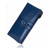 Billetera Larga De Mujer De Cuero Pu Monedero Cartera