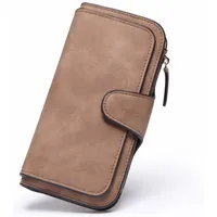 Billetera Monedero Larga Para Mujer De Cuero Pu Cartera