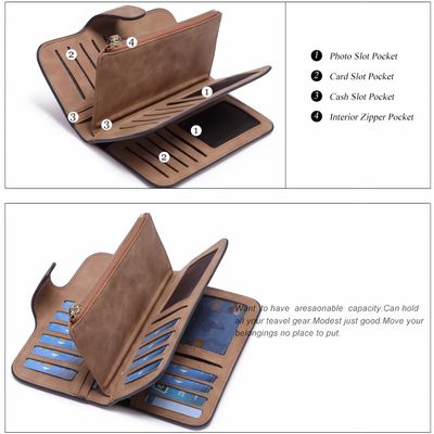 Imagen 2 del producto Billetera Monedero Larga Para Mujer De Cuero Pu Cartera