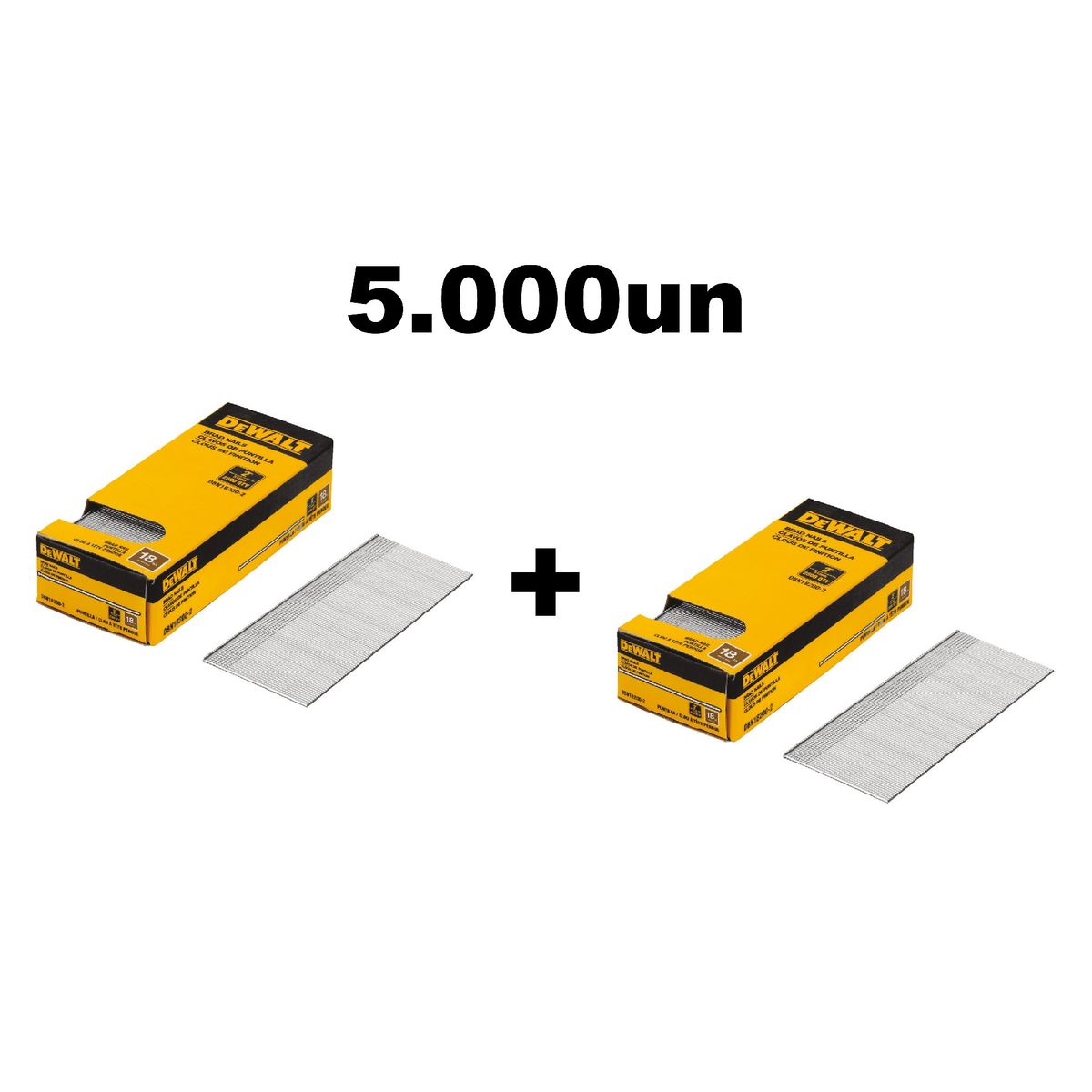 DEWALT - 2 Cajas De 2500 Clavos De Puntilla 2 18ga Dewalt Dbn18200-2