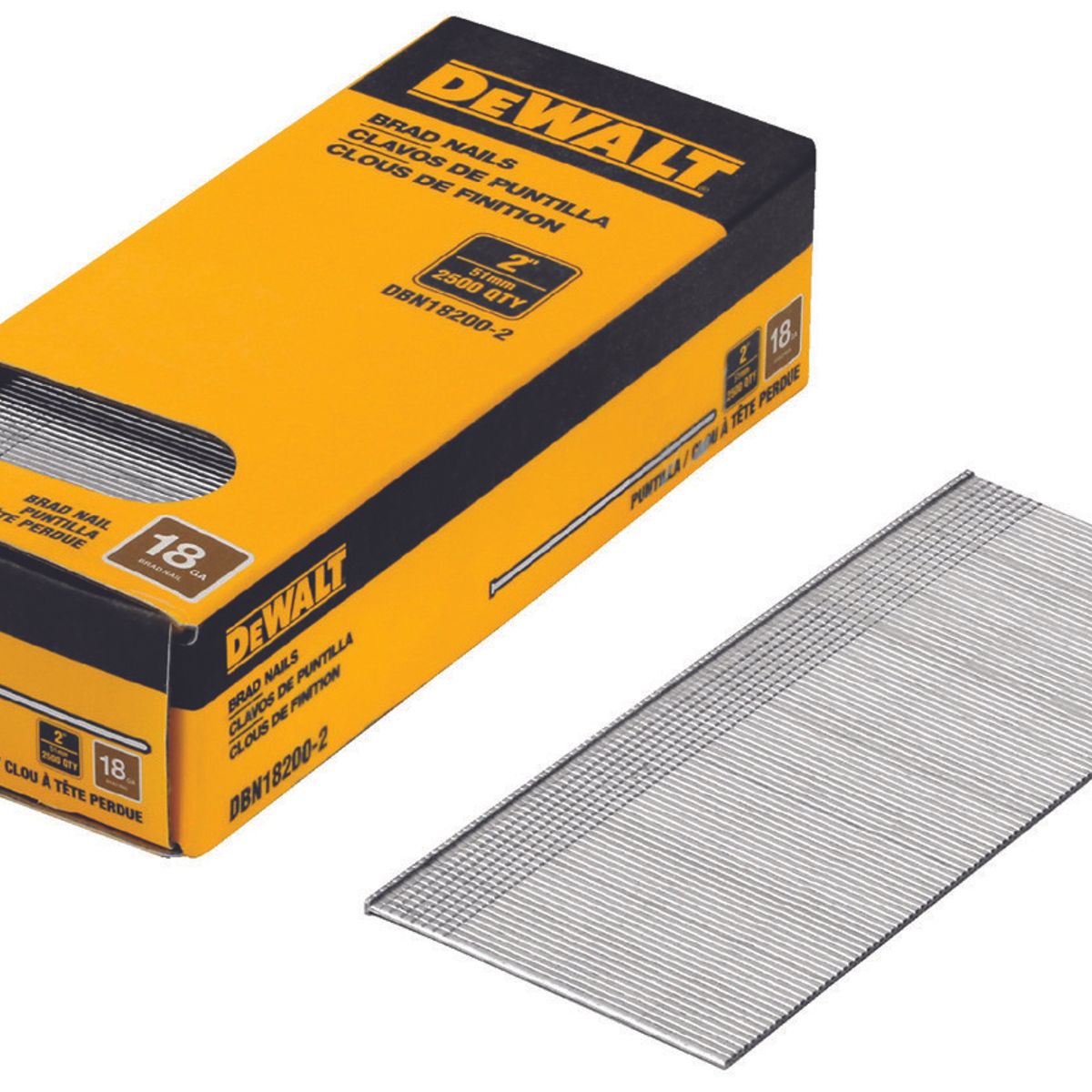 DEWALT - 2 Cajas De 2500 Clavos De Puntilla 2 18ga Dewalt Dbn18200-2