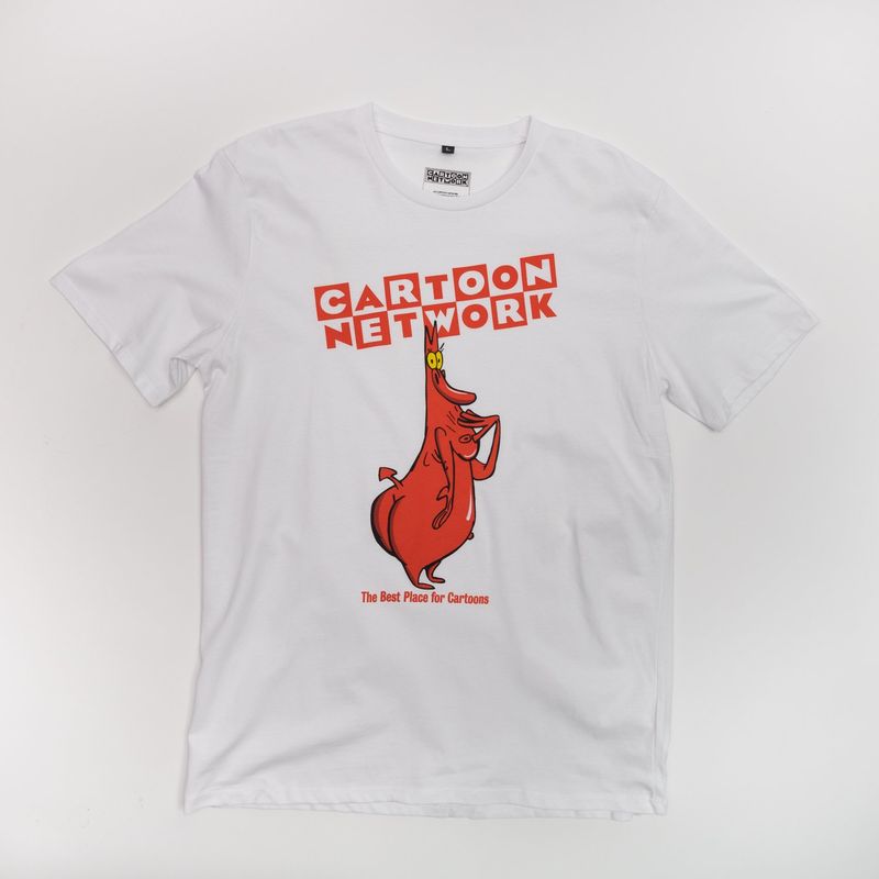CARTOON NETWORK - Polera Hombre YOU Cartoon Network La Vaca Y El Pollito Blanco