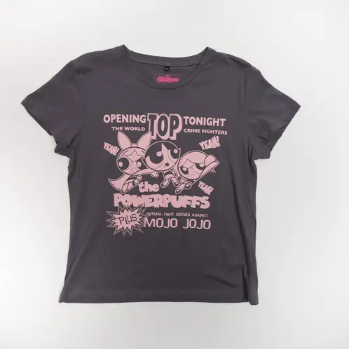 CARTOON NETWORK - Polera Mujer YOU Chicas Superpoderosas Gris