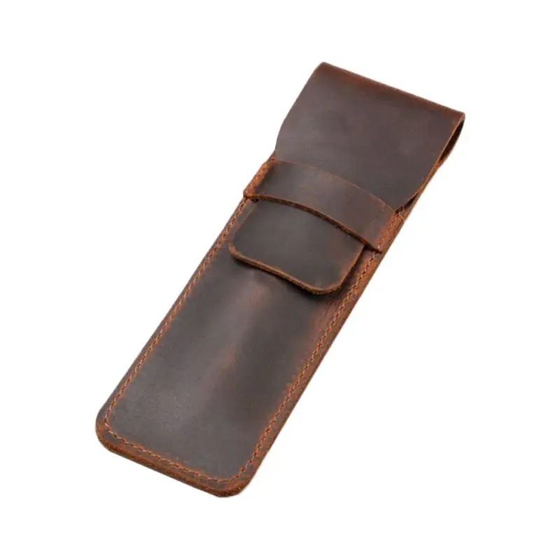 MERCADO CBF - Porta Lápices De Cuero Elegante Funda Portalápices Cuero