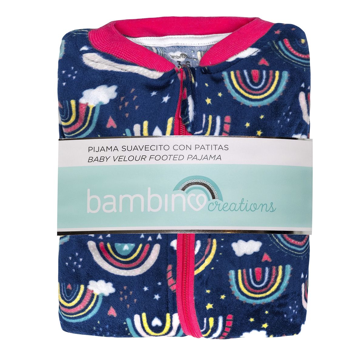 BAMBINO - Pijama Suavecito Arcoiris para bebé niña