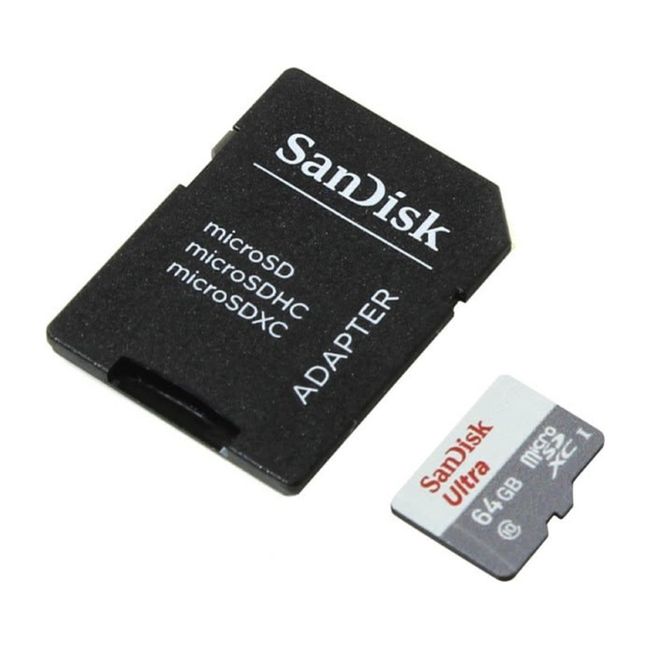 SANDISK - Tarjeta MicroSD SanDisk Ultra 64GB microSDXC UHS-I Class 10