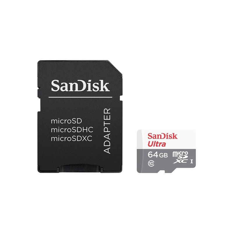 SANDISK - Tarjeta MicroSD SanDisk Ultra 64GB microSDXC UHS-I Class 10
