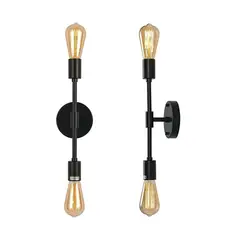 PUREPOWER - Led lámpara De techo Vintage Sala Pasillo Negro