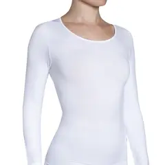 MONARCH - Polera Esencial Manga Larga Blanco