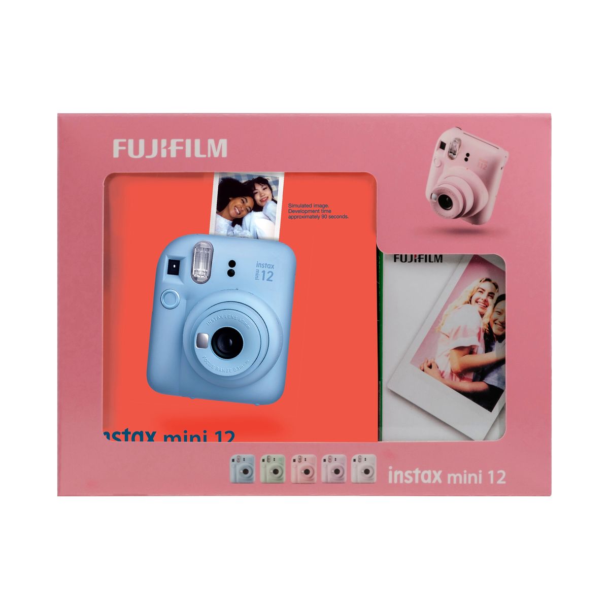 FUJIFILM - Kit Cámara Instantánea  Instax Mini 12 – Pastel Blue + 10 Películas