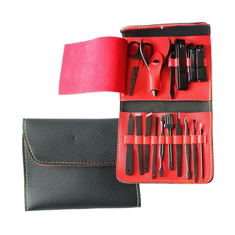 GENERICO - Set Completo Manicure Tijera Y Pinza Cejas Acero inoxidable