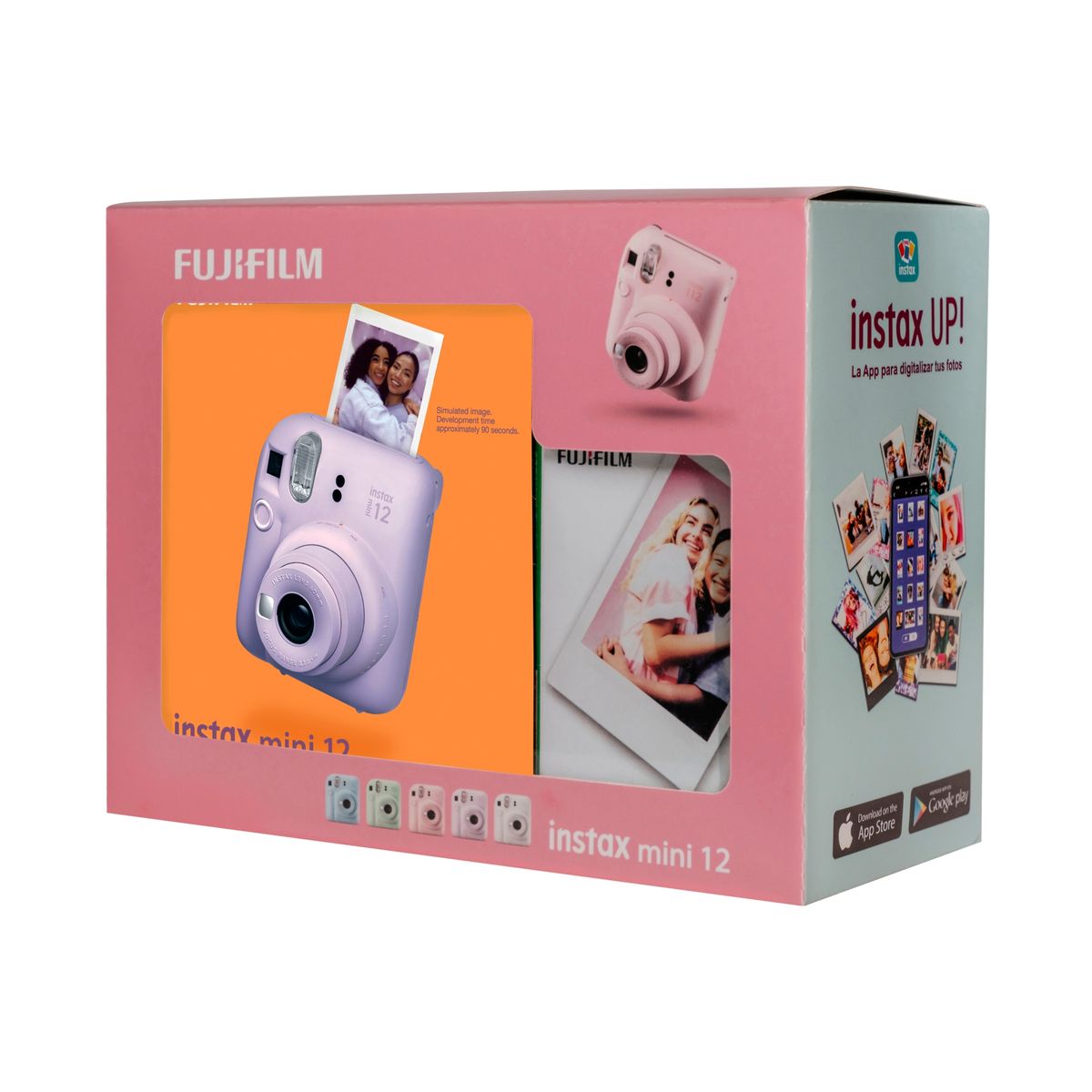 FUJIFILM - Kit Cámara Instantánea Instax Mini 12 Color Lila Purple + 10 Películas