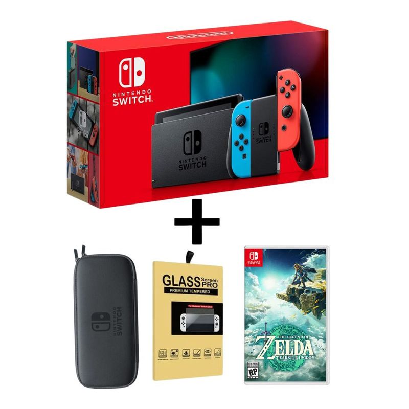 NINTENDO - Consola Nintendo Switch Neón v2  Zelda  Bolso