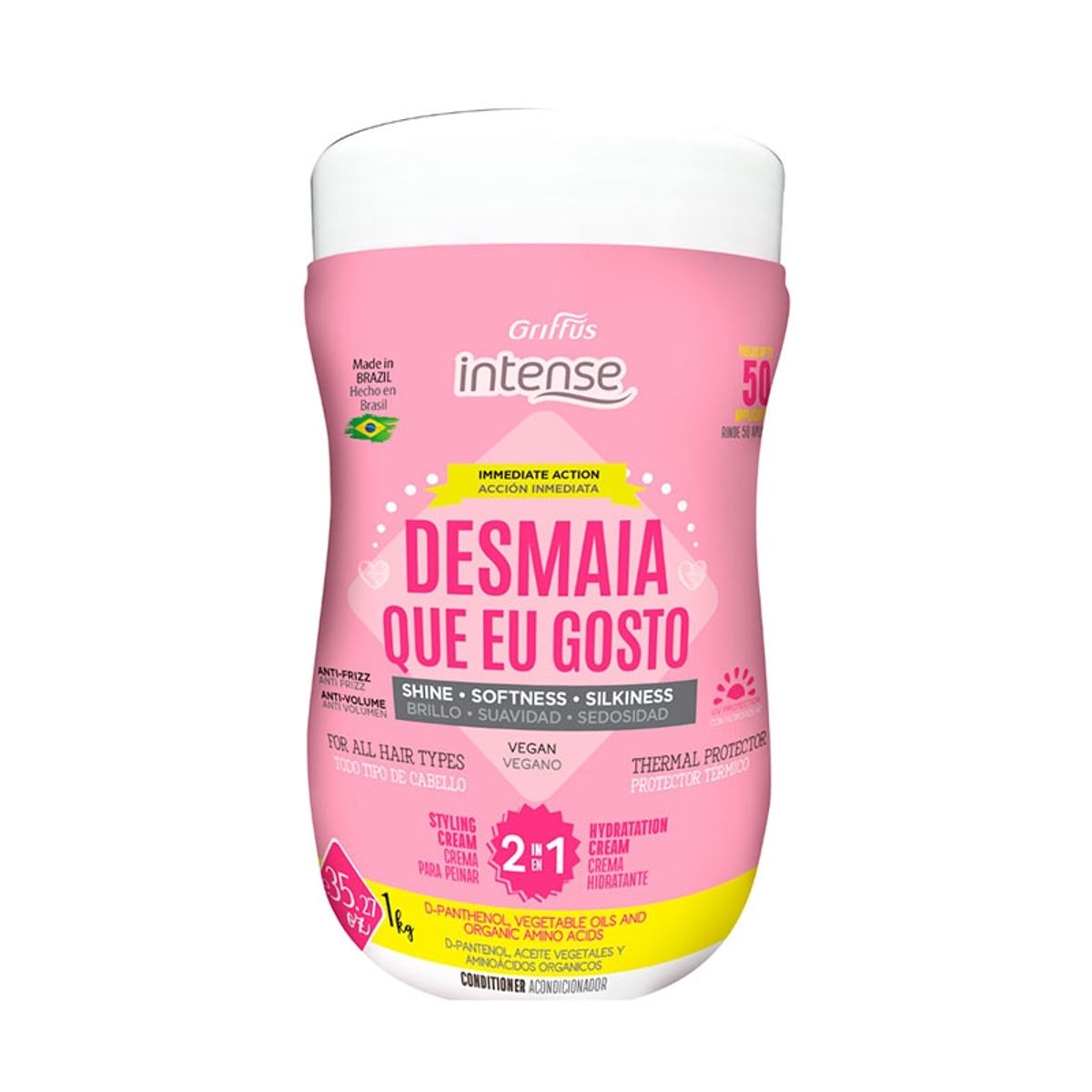 GRIFFUS - Mascarilla y Acondicionador Suavizante Griffus para todo tipo de cabello 1000Ml