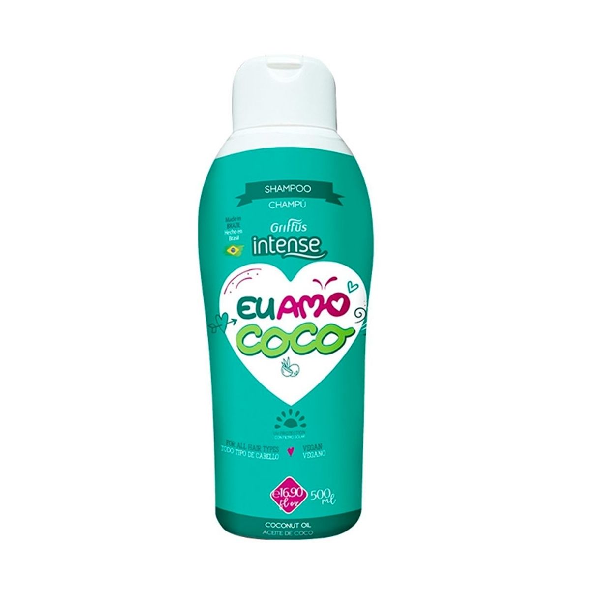 GRIFFUS - Shampoo Con Aceite De Coco Griffus todo tipo de cabello 500Ml