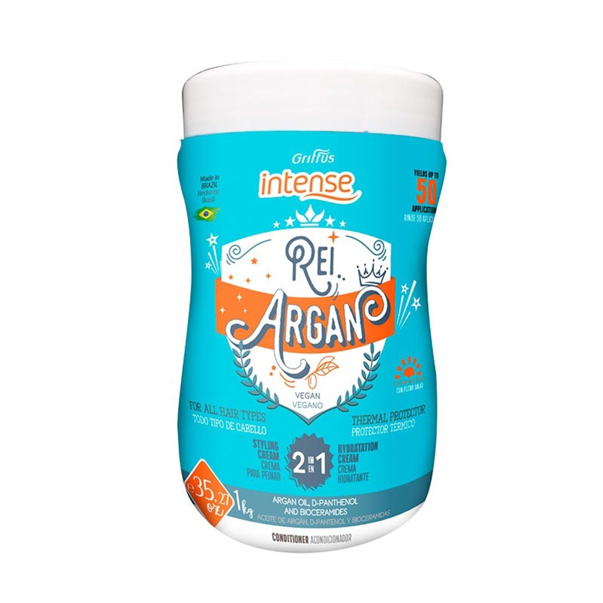 GRIFFUS - Mascarilla y Acondicionador Griffus Nutritivo Con Termo Proteccion Y Argan  1000Ml