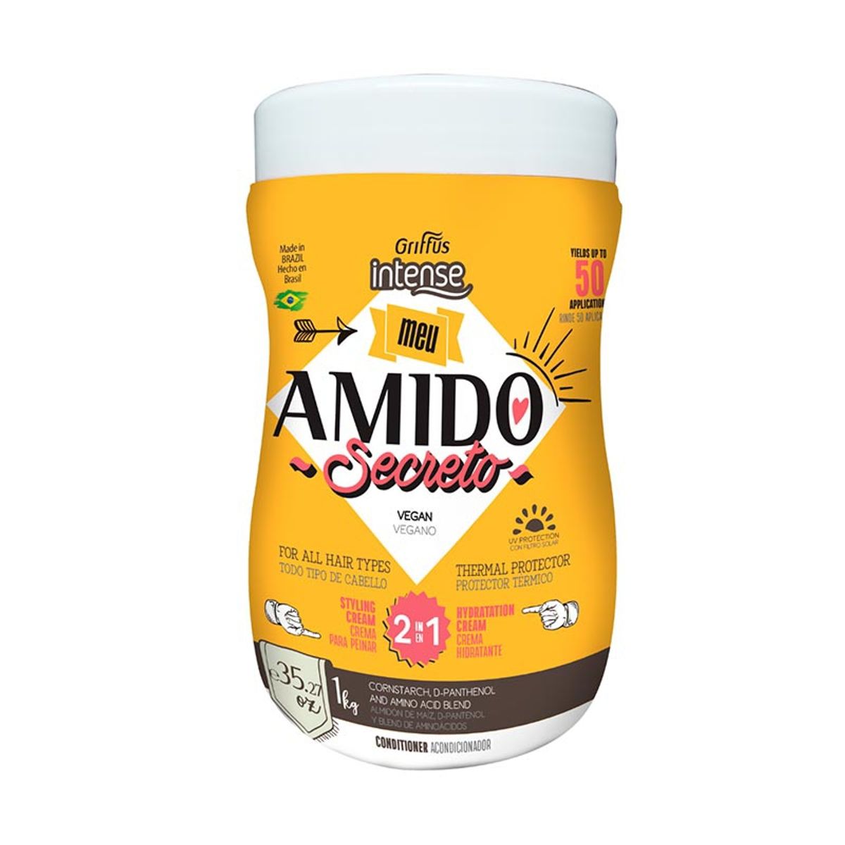 GRIFFUS - Mascarilla y Acondicionador GriffusPara Todo Tipo De Cabello Con Pantenol  1000Ml