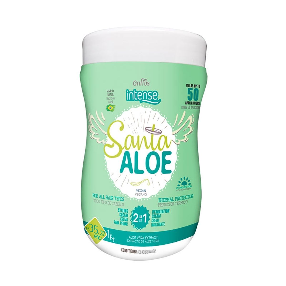 GRIFFUS - Mascarilla y Acondicionador Griffus Con Aloe Vera Para Todo Tipo De Cabello 1000Ml