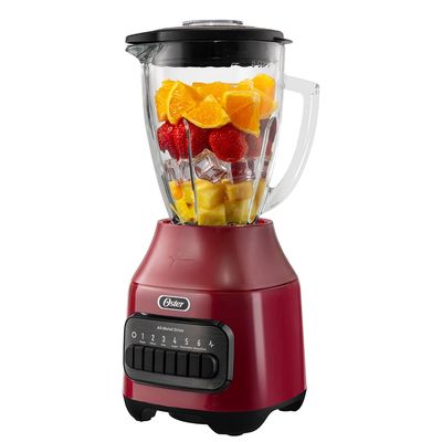 Licuadora Oster® Vaso De Vidrio Y 6 Vel Más Pulso Blstpegrpb