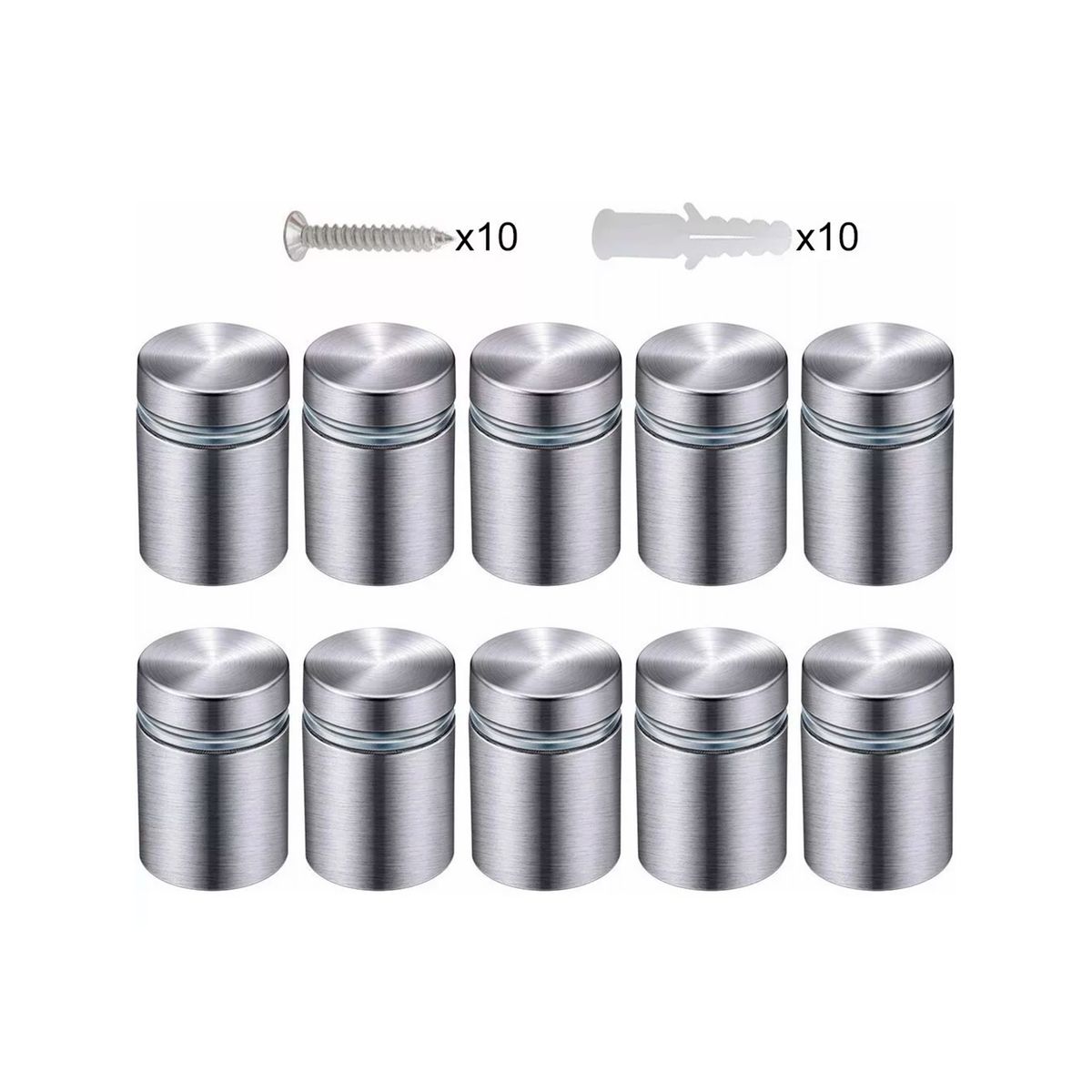 Set 10 Separador Para Vidrio Y Acrilico 19 × 25mm, marca GENERICO - Foto Principal