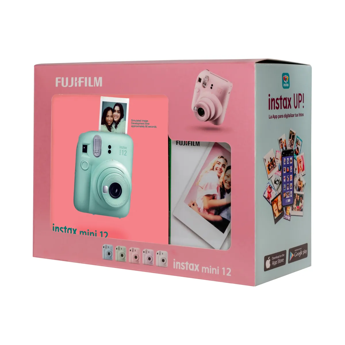 FUJIFILM - Kit Cámara Instántanea Instax Mini 12 – Mint Green + 10 Películas